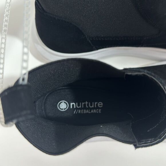 Nurture Anna High Top Sneakers Suede Slip On Booties Black Platform Comfort - Picture 9 of 13